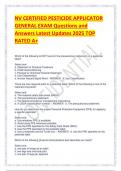 NV CERTIFIED PESTICIDE APPLICATOR GENERAL EXAM Questions and Answers Latest Updates 2025 TOP RATED A&plus;