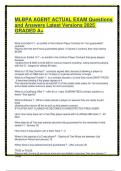 MLBPA AGENT ACTUAL EXAM Questions and Answers Latest Versions 2025 GRADED A&plus;&period;