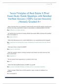Texas Principles of Real Estate II &lpar;Final  Exam Study Guide Questions with Detailed  Verified Answers &lpar;100&percnt; Correct Answers&rpar;  &sol;Already Graded A&plus;