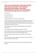 WGU D334 CRYPTOGRAPHY EXAM 2025&vert; BRAND NEW ACTUAL EXAM WITH 100&percnt; VERIFIED QUESTIONS AND CORRECT SOLUTIONS&vert; GUARANTEED VALUE PACK&vert; ACE YOUR GRADES&period;