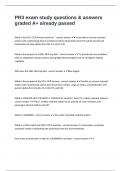 PR3 exam study questions & answers graded A&plus; already passed
