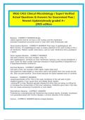 WGU C453 Clinical Microbiology &sol; Expert Verified  Actual Questions & Answers for Guaranteed Pass &vert;  Newest Update&vert;already graded A&plus;  &vert;2025 edition