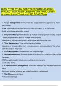 BICSI RTPM STUDY FOR TELECOMMUNICATION PROJECT MANAGER Questions with 100- Correct