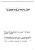 Application of U&period;S&period; army esqd principles exam graded A&plus;