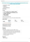 HLTH 507 Quiz&colon; Emergency Response in Public Health&vert; Questions with 100&percnt; Correct Answers &vert; Verified &vert; Latest Update