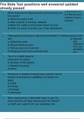 Fire State Test questions well answered updated already passed 