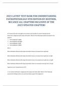 2025 LATEST TEST BANK FOR UNDERSTANDING PATHOPHYSIOLOGY 8TH EDITION BY HUETHER&comma; MCCANCE ALL CHAPTERS INCLUSIVE OF THE 2025 UPDATED CHAPTERS