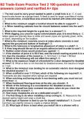 B2 Trade Exam Practice Test 2 100 questions and answers correct and verified A&plus; tips