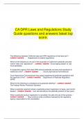 CA DPR Laws and Regulations Study Guide questions and answers latest top score&period;