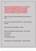 WASTE WATER ENGINEERING FINAL EXAM AND  STUDYGUIDE NEWEST 2025 ACTUAL EXAM  COMPLETE 300 QUESTIONS AND CORRECT  DETAILED ANSWERS &lpar;VERIFIED ANSWERS&rpar;  &vert;ALREADY GRADED A&plus;&vert;&vert;LATEST VERSION&excl;&excl;