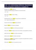 Leer- en onderwijsproblemen Questions and Complete Solutions Graded A&plus;
