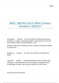 BIOL 180 RQ 31v2 With Correct Answers &lpar;2025&rpar;&excl;&excl;