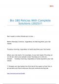 Bio 180 Policies With Complete Solutions &lpar;2025&rpar;&excl;&excl;