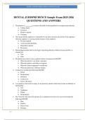 DENTAL JURISPRUDENCE Sample Exam 2025-2026 QUESTIONS AND ANSWERS&period;