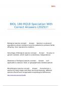 BIOL 180 RQ18 Speciation With Correct Answers &lpar;2025&rpar;&excl;&excl;