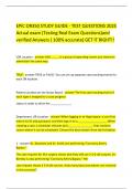 EPIC OR350 STUDY GUIDE - TEST QUESTIONS 2025 Actual exam &lpar;Testing Real Exam Questions&rpar;and verified Answers &lpar; 100&percnt; accurate&rpar; GET IT RIGHT&excl;&excl;