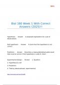 Biol 180 Week 1 With Correct Answers &lpar;2025&rpar;&excl;&excl;