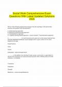 Social Work Comprehensive Exam Questions With Latest Updated Solutions 2025