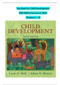 Test Bank for Child Development 10th Edition by Laura E&period; Berk All Chapters 1-15 fully covered&comma; 9780134412375