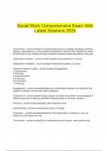  Social Work Comprehensive Exam With Latest Solutions 2025
