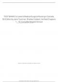 TEST BANK For Lewis's Medical Surgical Nursing in Canada&comma; 5th Edition&Tab; by Jane Tyerman&comma; Shelley Cobbett Chapters 1 - 72 Complete