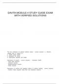 DAVITA MODULE 4 STUDY GUIDE EXAM WITH VERIFIED SOLUTIONS