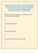 PHARM CMS 2024 NGN ACTUAL TEST COMPLETE 100 QUESTIONS AND CORRECT DETAILED ANSWERS WITH RATIONALES &lpar;100&percnt; CORRECT VERIFIED SOLUTIONS&rpar; A NEW UPDATED VERSION &vert;GUARANTEED PASS A&plus; &lpar;BRAND NEW&excl;&excl;&rpar;
