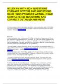 NCLEX PN WITH NGN QUESTIONS FORMART NEWEST 2025 QUESTIONS BANK &sol; NGN PN NCLEX ACTUAL EXAM COMPLETE 500 QUESTIONS AND CORRECT DETAILED ANSWERS