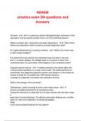 NDAEB practice exam DA questions and Answers with Verified Correct Answers LATEST UPDATE 2025&period;