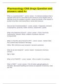 Pharmacology CNS drugs Question and answers rated A&plus;