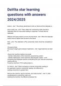 DaVita star learning questions with answers 2024&sol;2025