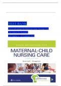 TEST BANK FOR DAVIS ADVANTAGE FOR MATERNAL CHILD NURSING CARE 3RD EDITION SCANNELL CHAPTER 1-33 UPDATED 2024