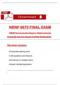 NRNP 6675 &sol; NRNP 6675 Week 11 Final Exam &lpar;Latest 2025 &sol; 2026&rpar;&colon; Most Comprehensive to Pass the Exam&comma; 100&percnt; Verified&comma; Walden University