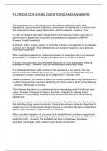FLORIDA CDR EXAM QUESTIONS AND ANSWERS