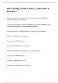UAS Study Guide Exam 1 Questions & Answers