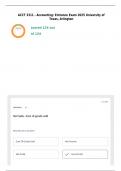 ACCT 3311 - Accounting&colon; Entrance Exam 2025 University of Texas&comma; Arlington