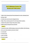 NCCT Phlebotomy Practice Test  Questions and Verified Answers &vert; 100&percnt; Correct &vert; Grade A&plus; &lpar;Latest 2025 &sol; 2026 Update&rpar;