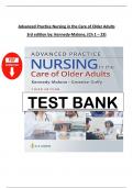 Complete Test bank - Advanced Practice Nursing in the Care of Older Adults&comma; 3rd Edition - Kennedy-Malone - All 23 Chapters & Rationales Included