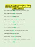 ABRSM All Grade 5 Music Theory Terms  UPDATED ACTUAL Exam Questions and  CORRECT Answers 