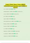 Grade 5 Music Theory Terms ABRSM  UPDATED Exam Questions and CORRECT  Answers 