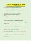 RNC   Bundled Exam Questions WITH  CORRECT Answers