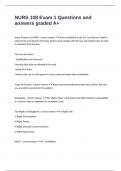NURS 108 Exam 1 Questions and answers graded A&plus;