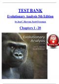 Test Bank For Evolutionary Analysis 5th Edition By Jon C&period; Herron&semi; Scott Freeman 9780321616678 Chapter 1-20 Complete Guide &period;