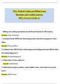 NHA Medical Coding and Billing Exam &lpar;Latest 2025 &sol; 2026 Update&rpar; Questions and Verified Answers &vert; 100&percnt; Correct &vert; Grade A