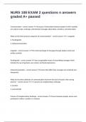 NURS 108 EXAM 2 questions n answers graded A&plus; passed