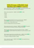 NTR 419 Exam 1 UPDATED  Exam  Questions and CORRECT Answers 