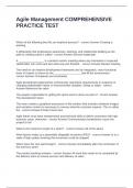 Agile Management COMPREHENSIVE PRACTICE TEST