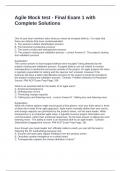 Agile Mock test - Final Exam 1 with Complete Solutions