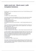 Agile mock test - Mock exam 1 with Complete Solutions