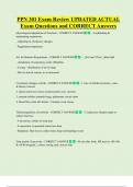 PPN 301 Exam Review UPDATED ACTUAL    Exam Questions and CORRECT Answers 
